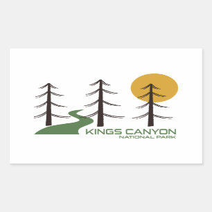 Kings Canyon National Park Trail Rectangular Sticker