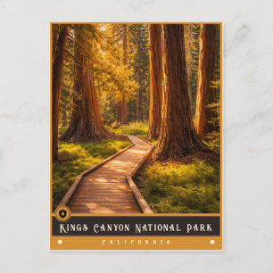 Kings Canyon National Park Vintage Postcard