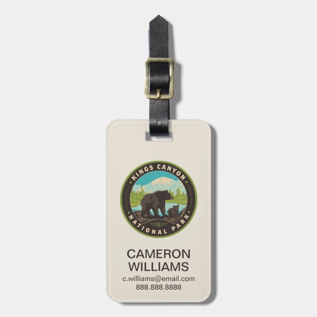 Kings Canyon National Parks Luggage Tag (Front Vertical)