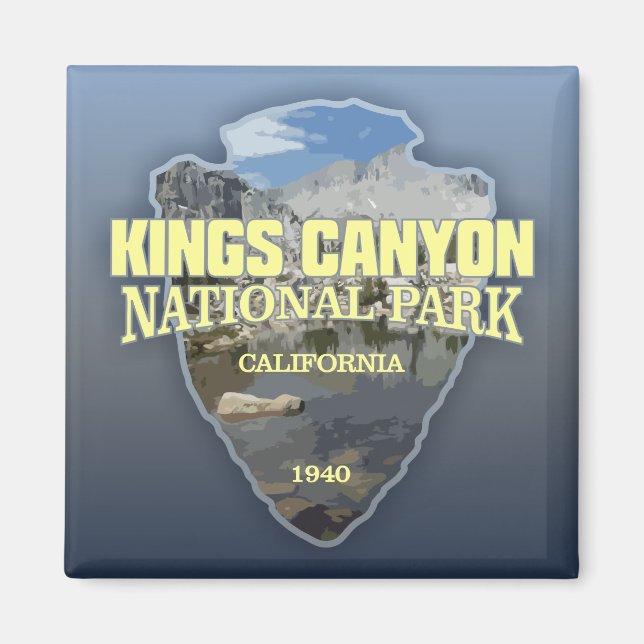 Kings Canyon NP (arrowhead) Magnet (Front)