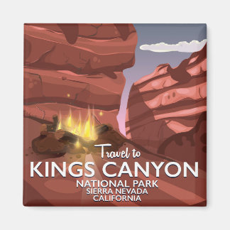 Kings Canyon Sierra Nevada Travel poster Magnet