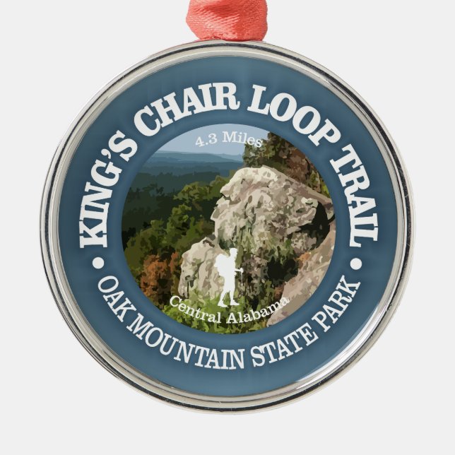 King's Chair Loop (rd) Metal Tree Decoration (Front)