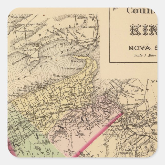 Kings Co, NS Square Sticker (Front)