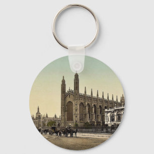 King's College, Cambridge, England vintage Photoch Key Ring