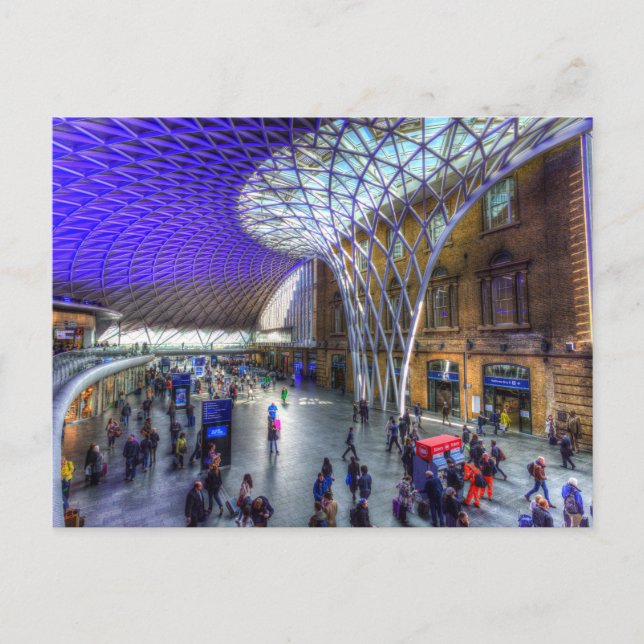 Kings Cross Rail Station London Postcard (Front)