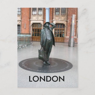 Kings Cross St Pancras Station London UK postcard