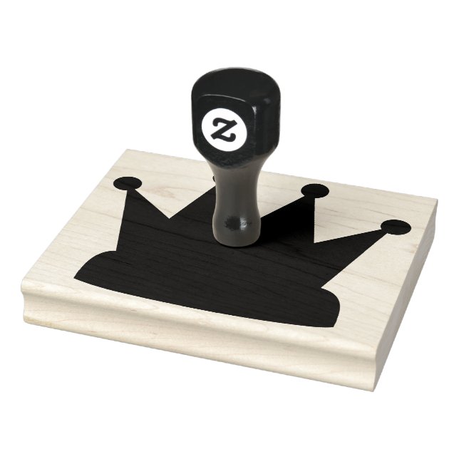 King's Crown, Silhouette, 4" x 5" Rubber Stamp (Stamp)