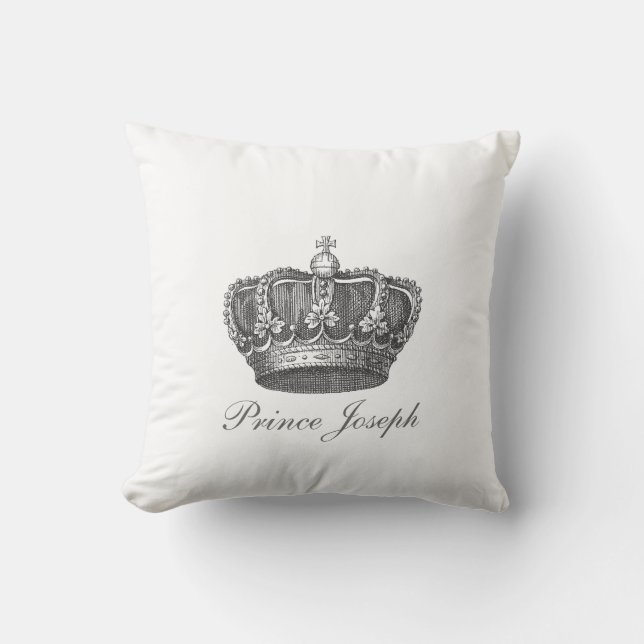 King's Crown Your Text Cushion (Front)