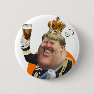 King's Day Willem Alexander button