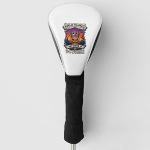 Kings Halloween Are Born October Crown Pumpkin Bat Golf Head Cover
