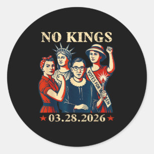 Kings in america march 28 2026 kings day funny Kin Classic Round Sticker