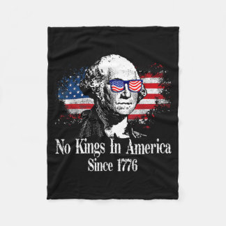 Kings in America Since 1776 Distressed USA Flag Fleece Blanket