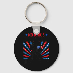 Kings in America Since 1776 Distressed USA Flag Key Ring
