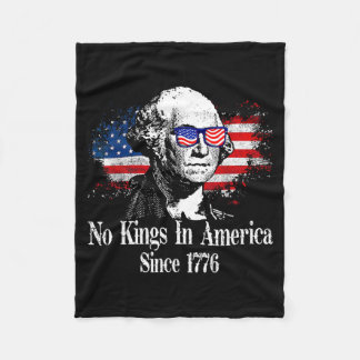 Kings in america since 1776 distressed usa flagKin Fleece Blanket