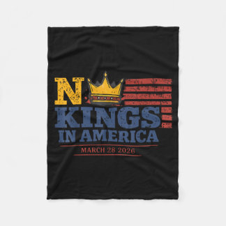 Kings March 28 2026 Kings Day Vintage Funny Men Fleece Blanket