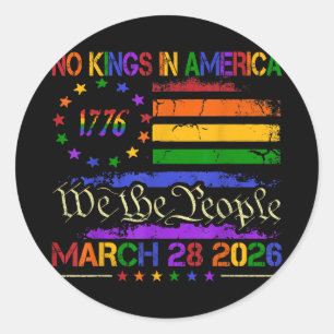 Kings march 28 2026 kings day vintage funny menKin Classic Round Sticker