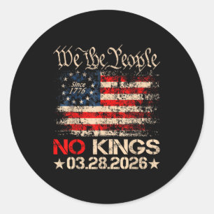 Kings march 28 2026 kings day vintage funny menKin Classic Round Sticker