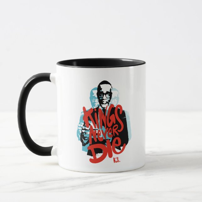 Kings never die, tribute to Kevin Samuels T-Shirt  Mug (Left)