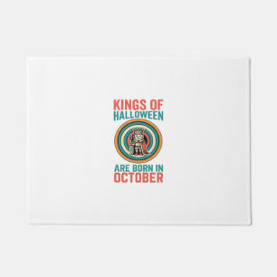 Kings Of Halloween October Birthday Vintage Shirt_ Doormat