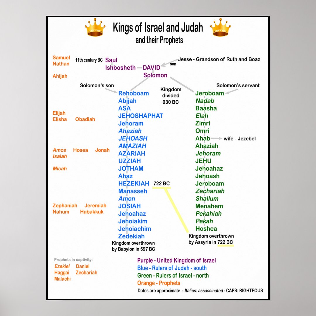 Kings of Israel and Judah Poster | Zazzle