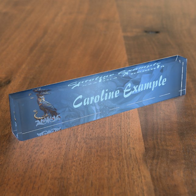 Kings of the skies and land, the majestic owl  nameplate (Side)