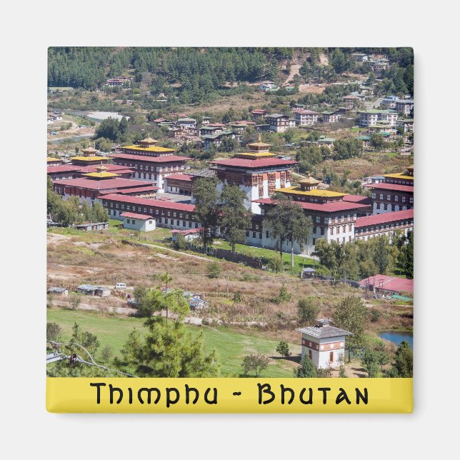 King's palace in Thimphu - Bhutan Magnet (Front)