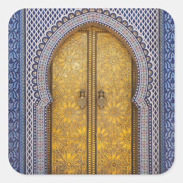 King'S Palace Ornate Doors Square Sticker (Front)
