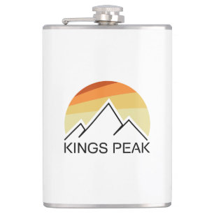 Kings Peak Utah Retro Hip Flask