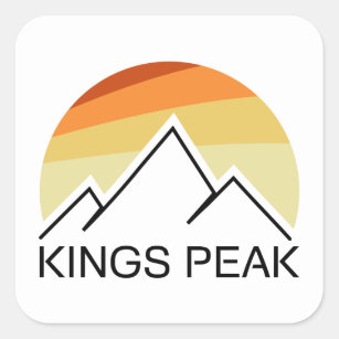 Kings Peak Utah Retro Square Sticker
