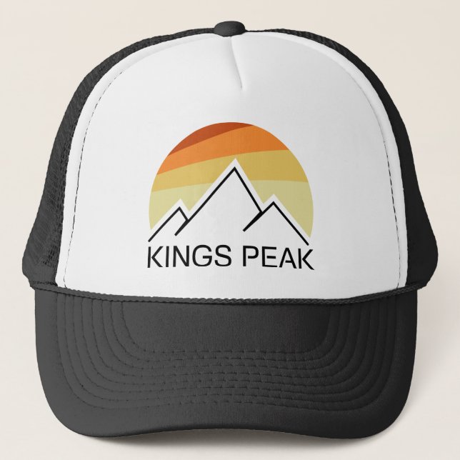 Kings Peak Utah Retro Trucker Hat (Front)
