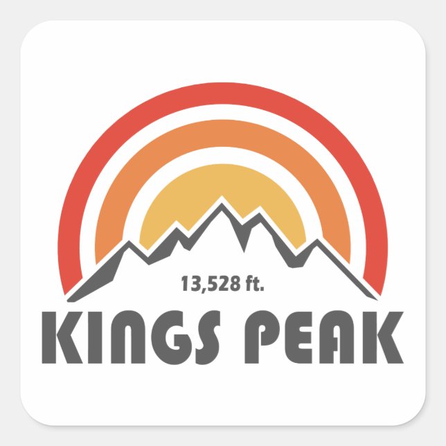 Kings Peak, Utah Square Sticker (Front)