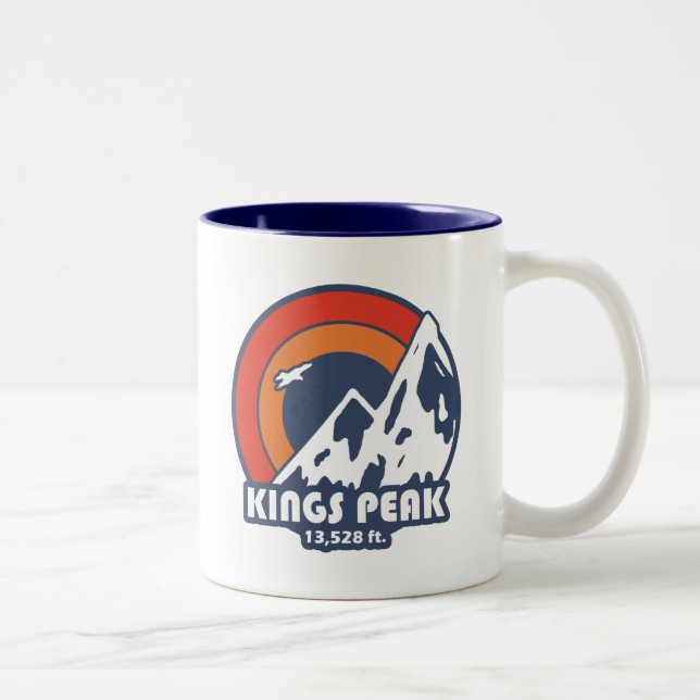 Kings Peak Utah Sun Eagle Two-Tone Coffee Mug (Right)
