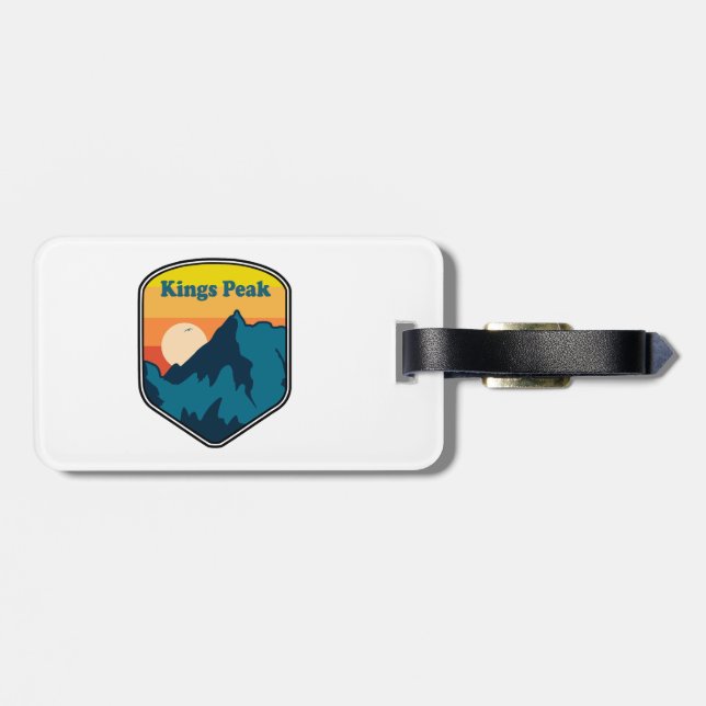 Kings Peak Utah Sunrise Luggage Tag (Back Horizontal)