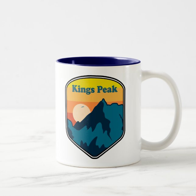 Kings Peak Utah Sunrise Two-Tone Coffee Mug (Right)