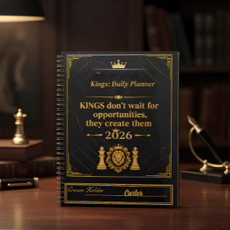 Kings Planner 2026 - Customizable Name | Luxury Bl