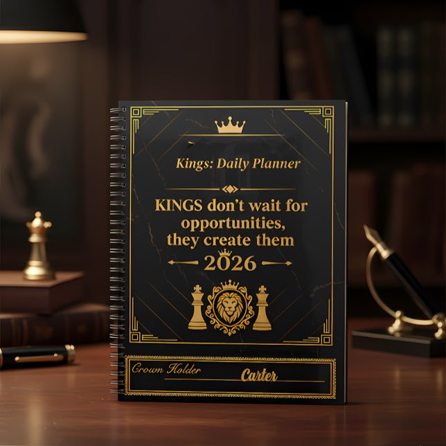 Kings Planner 2026 - Customizable Name | Luxury Bl (Creator Uploaded)