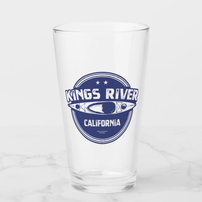 Kings River California Kayaking Glass (Front)