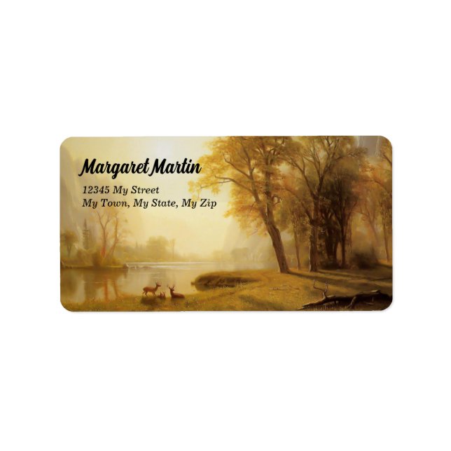 Kings River Canyon 1868 Vintage Address Label (Front)