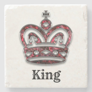 King's Royal Crown Personalised Stone Coaster