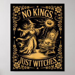 Kings Witches Funny Witchcore Halloween Art Poster