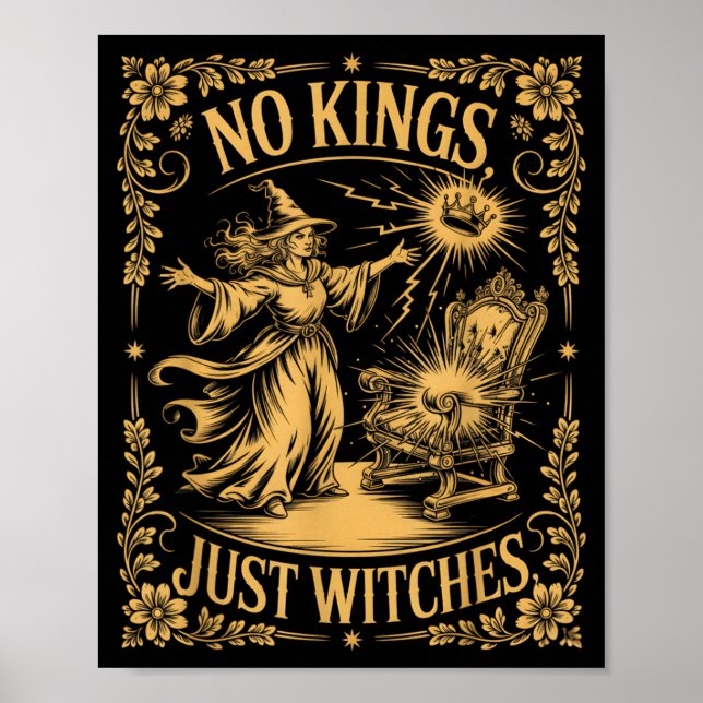Kings Witches Funny Witchcore Halloween Art Poster (Front)