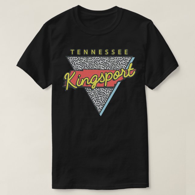 Kingsport Tennessee Retro Triangle TN City  T-Shirt (Design Front)