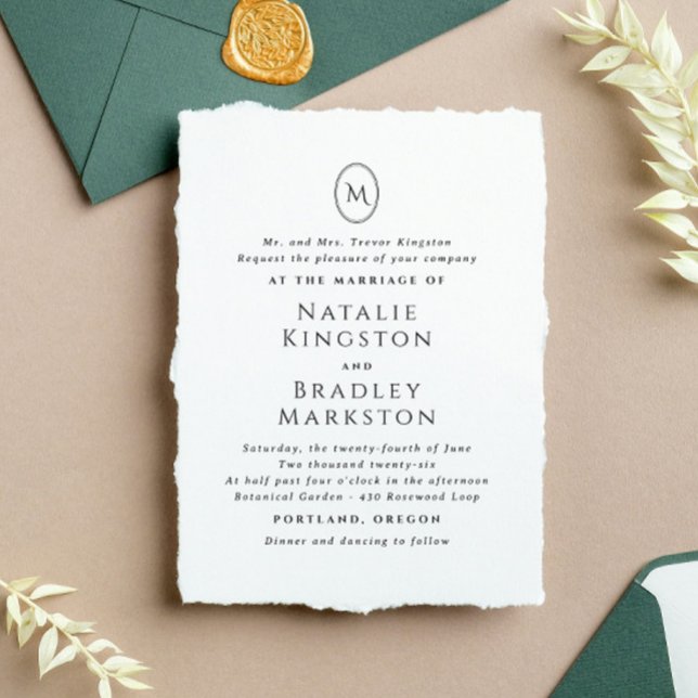 Kingston Elegant Monogram Typography Wedding Rubber Stamp (Creator Uploaded)