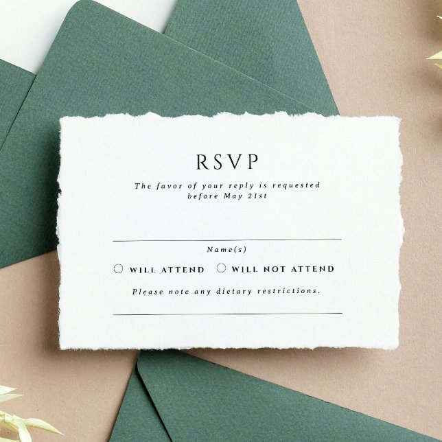 Kingston Formal Landscape Wedding RSVP Rubber Stamp (Creator Uploaded)