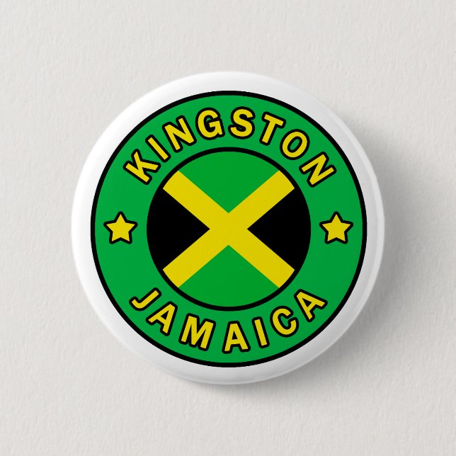 Kingston Jamaica 6 Cm Round Badge (Front)