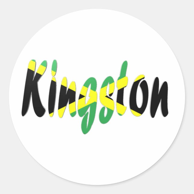Kingston, Jamaica Classic Round Sticker (Front)