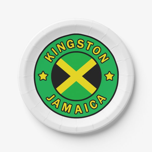 Kingston Jamaica Paper Plate (Front)