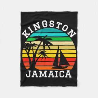 Kingston Jamaica Shirt Matching Family Vacation  Fleece Blanket