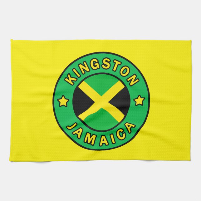 Kingston Jamaica Tea Towel (Horizontal)