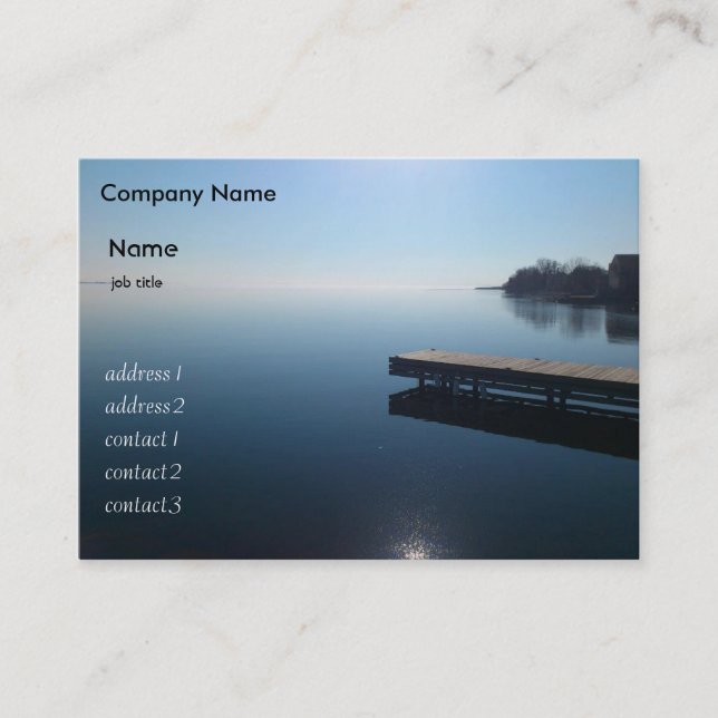 Kingston lake,Ontario. Beautiful photo of lake Business Card (Front)